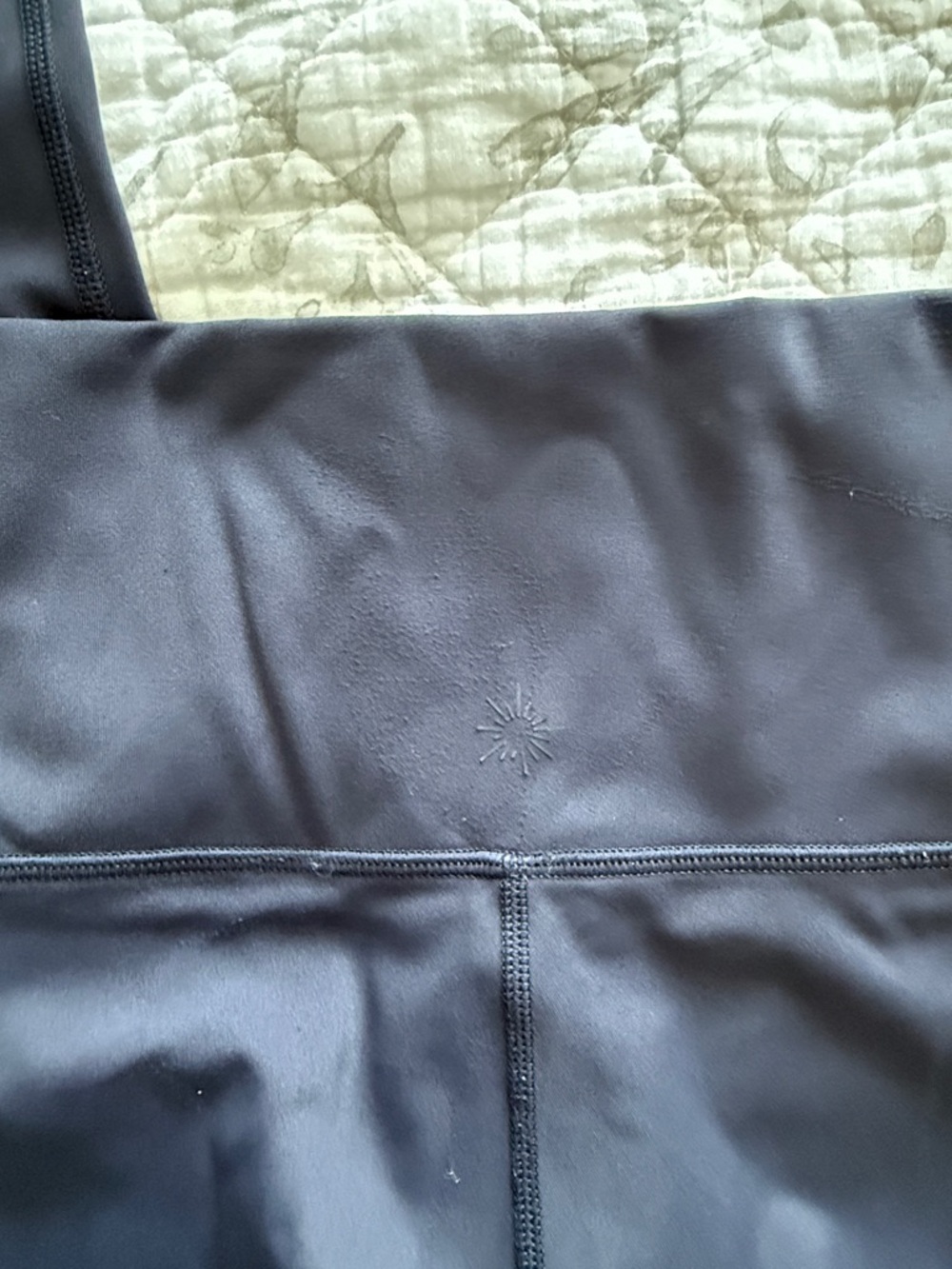 OFFLINE By Aerie Goals High Waisted Legging steel blue M wear near logo see pic - Picture 8 of 8